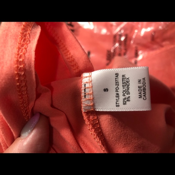 Coral midi dress, pockets 3/4 sleeve polyester - Picture 12 of 12